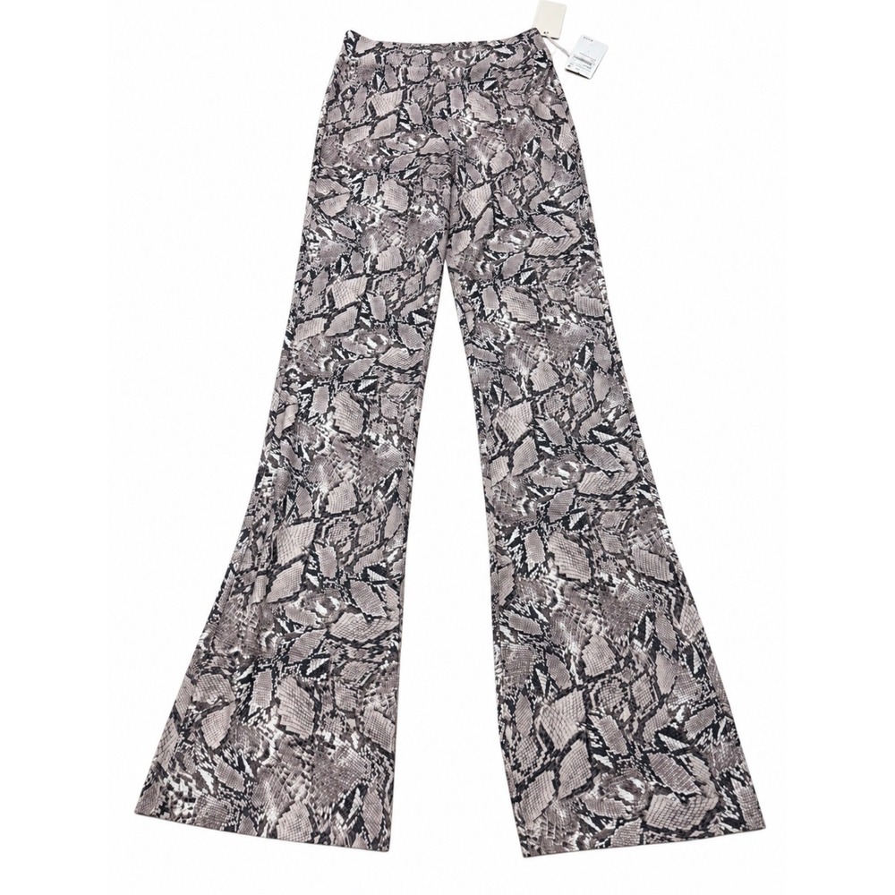Good American snake print Wide Leg Pants Women Size 1 Gray NWT Animal Pattern
